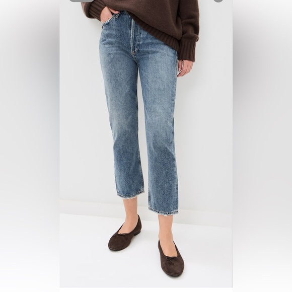 Agolde Riley High Rise Straight Crop Jeans - Picture 3 of 8